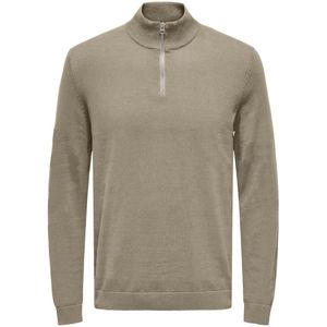Only & Sons Trui Onsalex Reg 12 Half Zip Knit 22022523 Chinchilla Mannen Maat - S