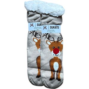 BLACK FRIDAY - Sukats® Huissokken - Homesocks - Maat 36-41 - Dames Huissokken - Antislip Sokken - Fluffy Sokken - Slofsokken - Variant 136 - Meerdere Maten en Varianten - Verwarmde Sokken