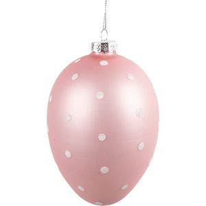 Clayre & Eef Paashanger Ei Ø 10x16 cm Roze Glas