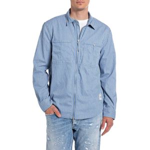 Replay M4121 .000.52682 Shirt Met Lange Mouwen Blauw XL Man