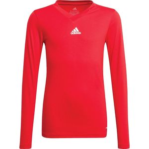 adidas Team Base Longsleeve Junior  Sportshirt - Maat 140  - Unisex - Rood/Wit