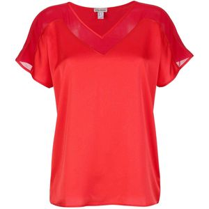 Alba Moda Shirt Shirt mit Spitzen am Ausschnitt