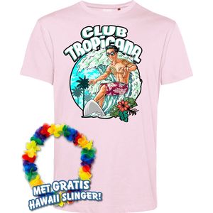 T-shirt Surfing Time | Toppers in Concert 2024 | Club Tropicana | Hawaii Shirt | Ibiza Kleding | Lichtroze | maat 5XL