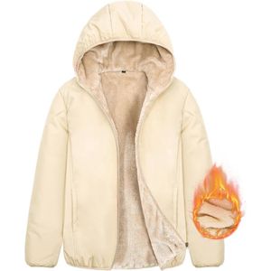 Dames winterhoodie met capuchon en thermo-fleece - Gevoerde sweatshirt met ritssluiting en zakken