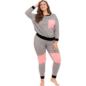 Grijze en roze lange PIGEON pyjama