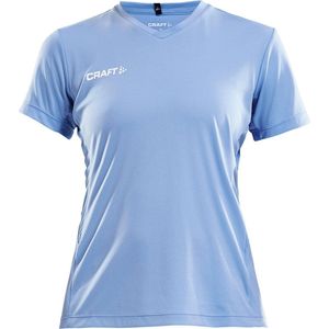 Craft Squad Jersey Solid SS Shirt Dames Sportshirt - Maat S  - Vrouwen - blauw/wit