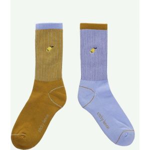 Sticky Lemon - sporty socks - better together - badminton blue