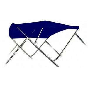 BREG Biminitop | RVS 3-boogs | Breedte 284 <> 300 cm - Hoogte 137 cm - Blauw doek