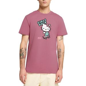 Hello Kitty Op Een Skateboard Met Girls Rules Premium T Shirt Heren