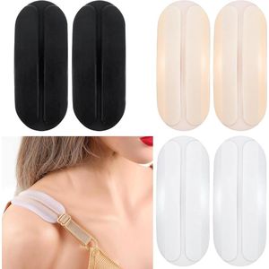 6 stuks siliconen behabandkussen - geen deuken - antislip schoudervullingen - beha-band gelpads - comfortabel en zacht - vrouwenkleding - schouderklachten verlichten