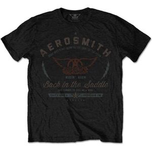 Aerosmith - Back In The Saddle Heren T-shirt - S - Zwart