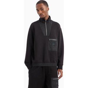 Armani Exchange Xm000083_af10818 Sweatshirt Met Halve Rits Zwart Man