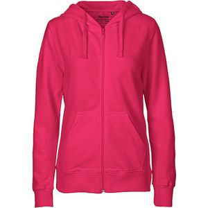 Fairtrade Ladies Zip Hoodie met capuchon Pink - XS
