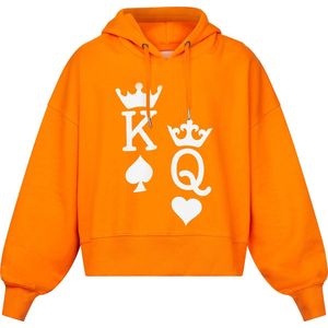 SISTERS POINT Hike-s.hood Dames Trui - Orange/White - Maat S