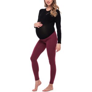 Be Mammy Dames Leggings - Zwangerschapskleding – Lange – Viscose – Zwart – XL - BE-BE20-284-LE