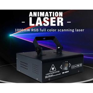 Animatie laser - 1000MW - meer dan 200 patronen - DMX - professioneel of thuis - hoge kwaliteit laser rgb