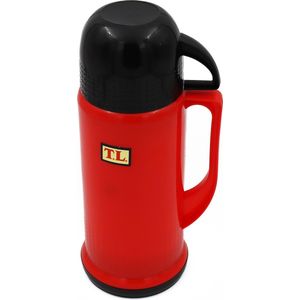 YILTEX – Isoleerfles / Thermoskan / Thermosfles / Thermoskan 1 liter / Thermoskan 1 liter – 1l – Rood Met Zwart