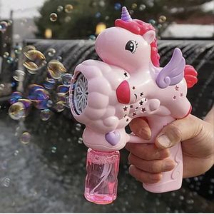 AnyPrice® My Horse Roze - Bellenblaas Pistool - Electrisch / Automatisch Bubbel Machine voor Kinderen - My Horse Bubble Gun - Kleurvolle bubbels - Licht effect - Met navulling