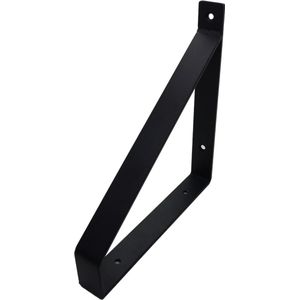 Maison DAM - Plankdrager – Mat zwart - Plankdrager voor plank 20cm – Mat zwart - incl. bevestigingsmateriaal + schroefbit- Metaal strip 3cm breed