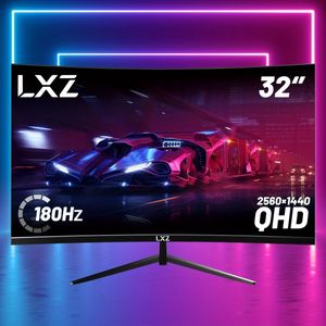 32 Inch Curved Gaming Monitor – Curved Scherm – Gaming Display – PC Monitor – Frameless Monitor – 180Hz Verversingssnelheid – 2K QHD Resolutie