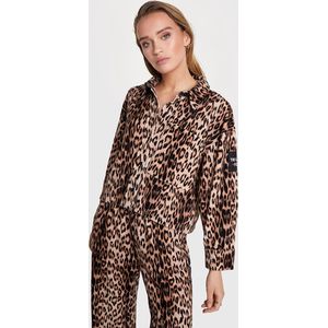 2312965450 Leopard Velvet Blouse