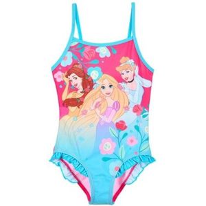 Disney Princess - Badpak - Maat 98 - Fuchsia met blauw - Prinsessen - Zwempak