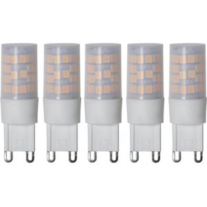 5-Pack | 3 standen - Capsule steeklampje - G9 - 4W - Extra Warm Wit - 2700K