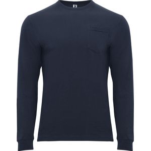 Donker Blauw Effen t-shirt Shiba lange mouwen merk Roly maat XL