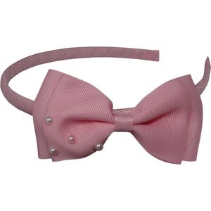 Jessidress® Diademen Meisjes Haar diadeem met elegante strik Haarband - Licht Roze