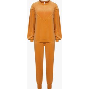 Lords & Lilies huispak dames velours - mandarijn - 242-52-TPD-V/581 - maat M