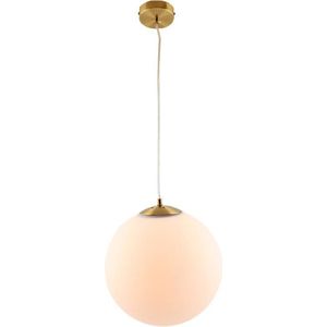 Olucia Dolf - Design Hanglamp - Glas/Metaal - Brons - Bol - 40 cm