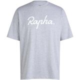 Rapha Cotton Large Logo T-shirt Met Korte Mouwen Grijs S Man