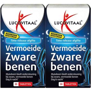 Lucovitaal - Magnesium Vermoeide Zware Benen - 2 x 30 Tabletten - Voordeelverpakking