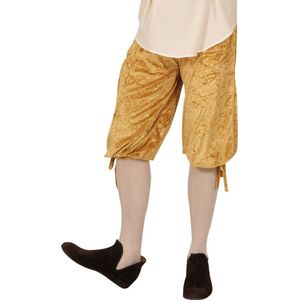 Widmann - Middeleeuwen & Renaissance Kostuum - Kniebroek Beige Man - Goud - One Size - Bierfeest - Verkleedkleding