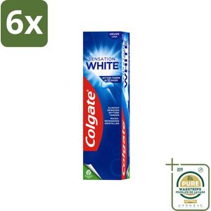 Colgate Tandpasta Sensation White 75 ml - Voordeelverpakking - 6 stuks - Vlekken verwijderen - Tandenpolijsten