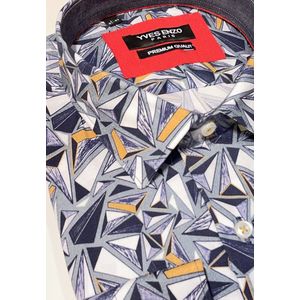 Lange mouwen blouse | driehoek print | maat XL