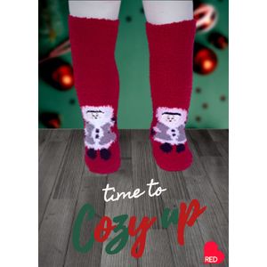 Kerst  Sokken -Giftbox - Rood - Eskimo - 31-34 - Kerstcadeau - Kerstsokken - Kerstboom - Cadeau - Feestdagen - Christmas - Kinder sokken - Winter sokken - Winter kleding - Oud en Nieuw - Gift - Giftbox - Present - Peuter - Warmhoudend