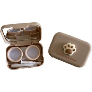 4-pack mini contactlensdoosje, draagbare reisset voor contactlenzen met spiegel, pincet, verwijdertool, schattige houder voor oogcontactlenzen en opbergdoos voor dagelijks gebruik buitenshuis