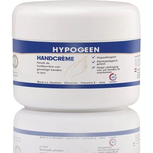 Hypogeen Handcrème - Voor droge handen en gevoelige huid - Snel absorberend, hydraterend en voedend - Beschermt tegen uitdroging, psoriasis en eczeem - Vrij van parfum en kleurstoffen - Met squalaan & melkzuur - Hypoallergeen, pH-neutraal - 200 ml
