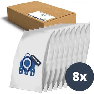 SQOON® Stofzuigerzak geschikt voor Miele Complete C2 / C3 Classic C1 - VOORDEEL 8 stuks! - Met automatische klep aflsuiting
