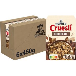Quaker Cruesli Chocolade - Ontbijtgranen - 6 x 450 gram