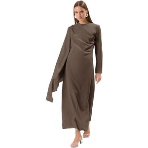 Trendyol Bourgondische Avondjurk Met Omslagdoekdetail Tctss24Db00036