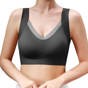 Naadloze Comfort BH - Maat M - Zwart - Met bh vulling - bamboe bh - Extra comfortabele Sport BH - Zwangerschaps bh - Bh met beugel - met push up - Magic bra - met pads - Dames ondergoed