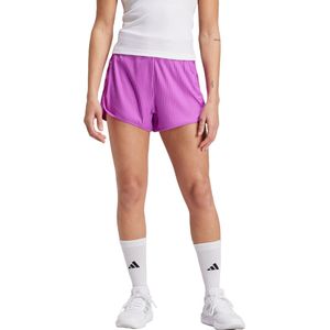 adidas Performance Pacer All Gym Seasonal Rib High-Rise Tonal 3-Stripes Short - Dames - Paars- 2XS