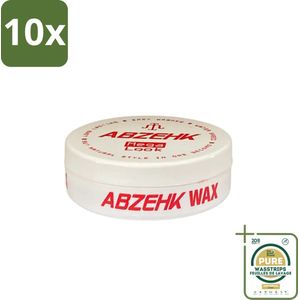 10 x Abzehk - Hair Wax - Red Mega Look - Glanzende Styling & Krachtige Hold - 150ml - Grootverpakking - Haartype - Styling Wax - Hair Wax - Mega Hold - Glans