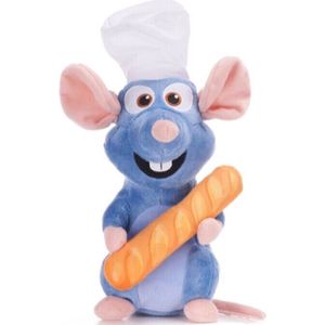 Ratatouille Remy met Stokbrood Disney Pluche Knuffel 32 cm {Disney Pixar Plush Toy | Speelgoed Knuffeldier voor kinderen jongens meisjes | Rat Muis Hamster}
