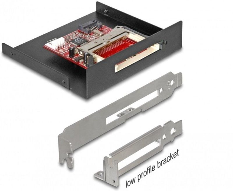 DELOCK - Card Reader - SATA - 8,9 cm - 3,5 inch - CF - Zwart