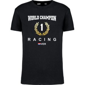 T-shirt krans World Champion 2023 | Max Verstappen / Red Bull Racing / Formule 1 Fan | Wereldkampioen | Zwart | maat M