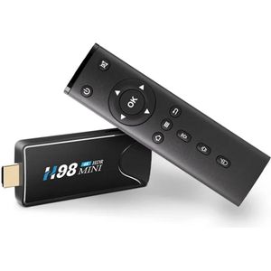 DrPhone GPU18 – Mini Android 10 TV Stick – Met Afstandsbediening - DLNA / Miracast / Airscreen / Airplay - Dual WiFi - Plug & Play installatie – Zwart