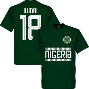 Nigeria Iwobi 18 Team T-Shirt - Donker Groen - XXXL